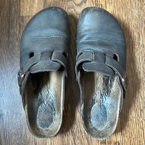 Vegan Birkenstock brown Boston clogs, size 38